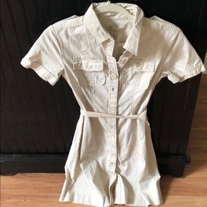 Cotton creme Banana Republic dress